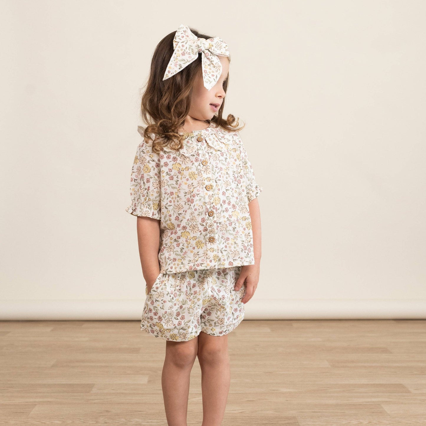 Organic Hair Bow Clip - Wild Meadow: Onesize