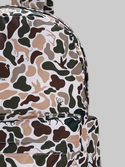 Deer Hunting Print Kids Canvas Backpack