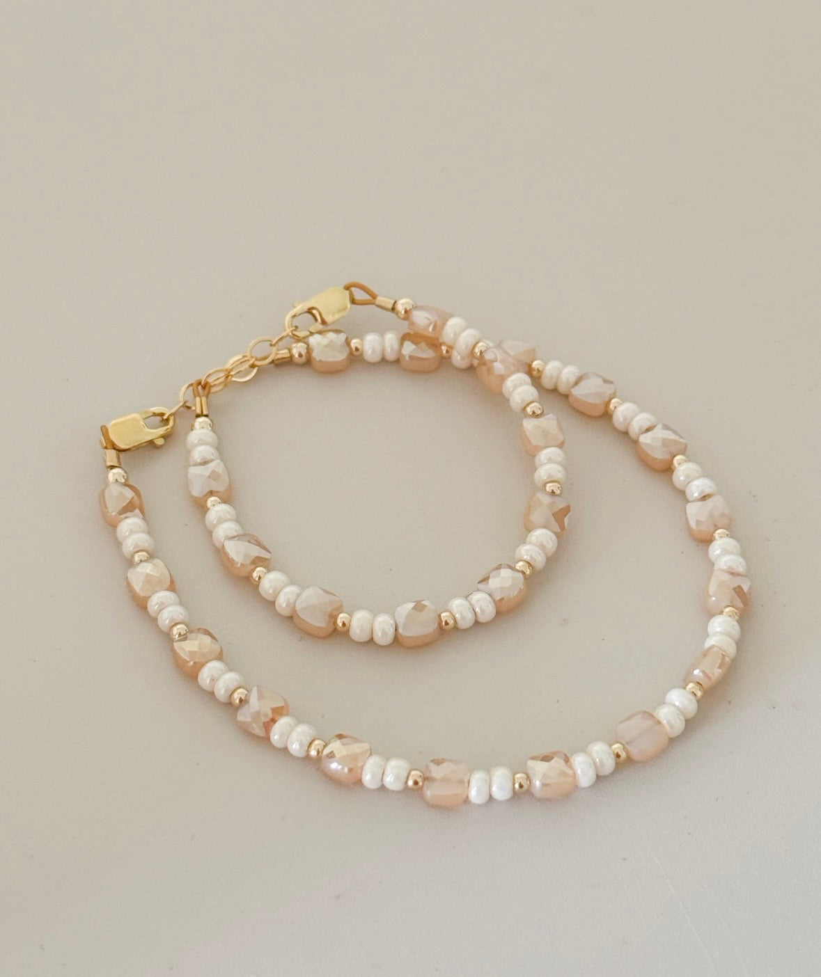 Gold & Cream Shimmer Bracelet