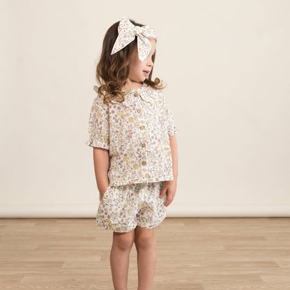 Organic Hair Bow Clip - Wild Meadow: Onesize