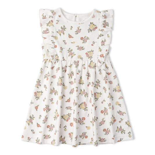 Organic Flutter Dress - Meadow