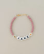 Pink Daisy Name Bracelet