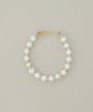 Freshwater Pearl Bracelet with Gold Beads