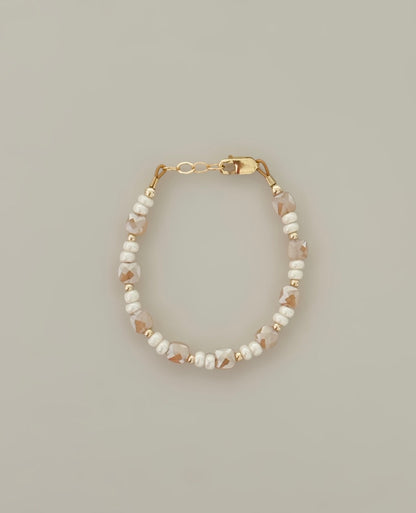 Gold & Cream Shimmer Bracelet