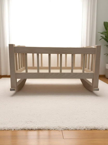 Bebenita | Wooden Baby Doll Cradle Bed in Natural Birch