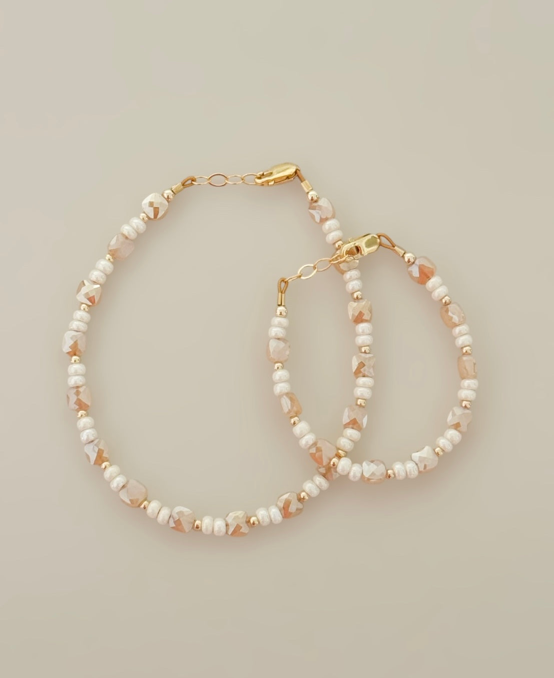 Gold & Cream Shimmer Bracelet