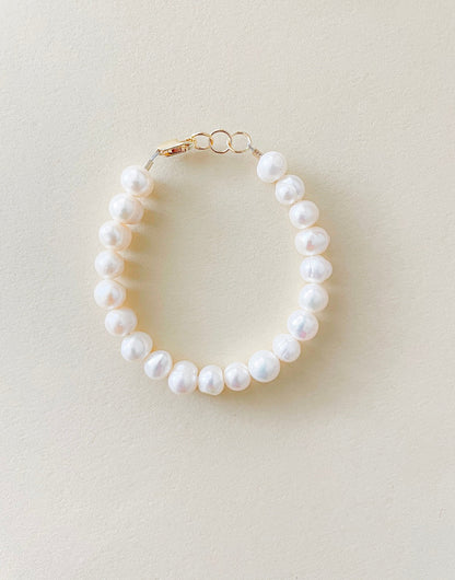 Gold-Filled Freshwater Pearl Baby Bracelet | Hypoallergenic Keepsake Gift | Matching Mommy & Me Jewelry