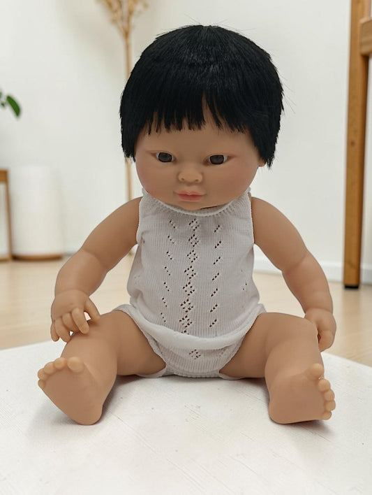 Bebenita 12" Baby Boy Doll - Leon | Unscented & Fully Clothed