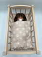 Doll Bedding Set - Taupe Daisy