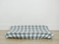 Dusty Blue Gingham Muslin Changing Pad Cover