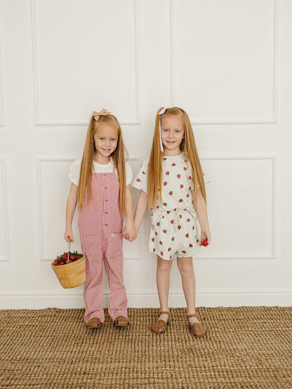 Red Stripe Overalls