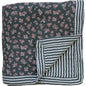 Olive Bloom + Green Stripes Muslin Quilt