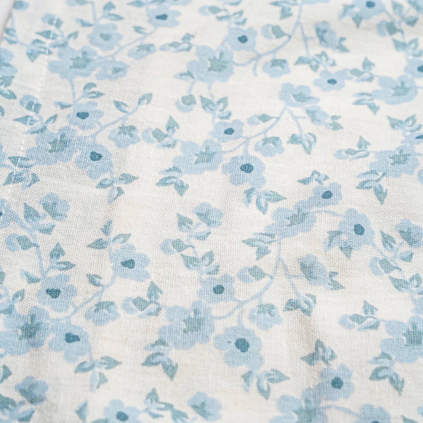 Organic Short Sleeve Flutter Dress - Blue Vines