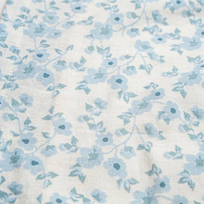Organic Short Sleeve Flutter Dress - Blue Vines