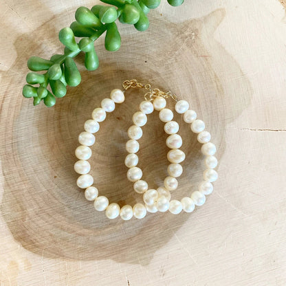 Gold-Filled Freshwater Pearl Baby Bracelet | Hypoallergenic Keepsake Gift | Matching Mommy & Me Jewelry