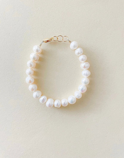 Gold-Filled Freshwater Pearl Baby Bracelet | Hypoallergenic Keepsake Gift | Matching Mommy & Me Jewelry
