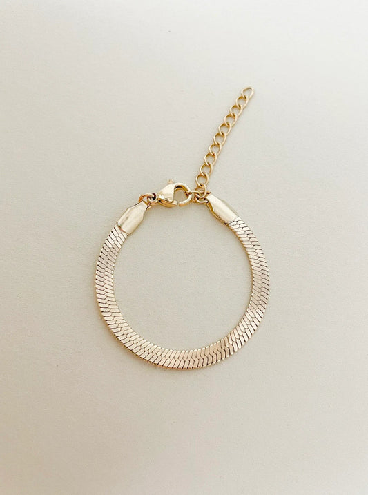 Gold Herringbone Bracelet